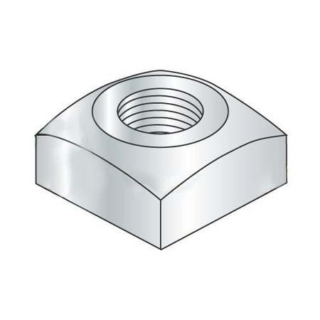 NEWPORT FASTENERS 1/4-20 Regular Square Nuts/Steel/Zinc , 2000PK 233494
